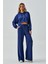Kadın Indigo Oys Modal Kapüşonlu Sweatshirt ve Beli Lastikli Pantolon Alt/üst Takım 28031 1