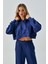 Kadın Indigo Oys Modal Kapüşonlu Sweatshirt ve Beli Lastikli Pantolon Alt/üst Takım 28031 3