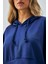 Kadın Indigo Oys Modal Kapüşonlu Sweatshirt ve Beli Lastikli Pantolon Alt/üst Takım 28031 4