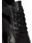 Erkek Siyah Bağcıklı Deri Sneaker 24WFD660514 10