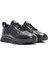 Erkek Siyah Bağcıklı Deri Sneaker 24WFD752218 3