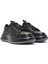 Erkek Siyah Bağcıklı Deri Sneaker 24WFD6110FT 3