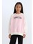 Kız Çocuk Relax Fit Bisiklet Yaka Baskılı Sweatshirt D6642A824AU 3