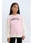 Kız Çocuk Relax Fit Bisiklet Yaka Baskılı Sweatshirt D6642A824AU 4
