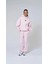 Kapüşonlu Içi Polar Yüksek Baskılı Pembe Oversize Hoodie Sweatshirt 3