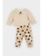 Kız Bebek 2'li Takım Kalp Desenli Pelüş Sweatshirt Beli Lastikli Alt B3133A524WN 1