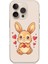 Apple iPhone 13 Pro Max Uyumlu Aşık Tavşan Desenli Silikon Kılıf 1