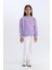 Kız Çocuk Relax Fit Bisiklet Yaka Baskılı Sweatshirt D1553A824WN 2