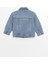 Lcw Kids Asit Yıkamalı Gömlek Yaka Basic Kız Çocuk Jean Ceket 2