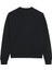 Bisiklet Yaka Içi Polar Jardin Du Village Yazı Baskılı Siyah Oversize Sweatshirt 5