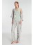 Aria's Closet Sabahlık Atlet ve Pantolon Takım Pamuklu Pijama Set 1