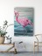 Exclusive Yağlı Boya Görünümlü Soyut Flamingo Dekoratif Hd Baskı Kanvas Tablo 1