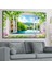 Çiçekli Pencere Doğa Manzaralı - Hd Baskı Kanvas Tablo 60x120cm-Hykvs-0533 1