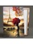 Eyfel Kulesi Kırmızı Şemsiye Altında Sarılan Çift Paris Dikey Hd Baskı Kanvas Tablo 2