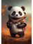 Sevımlı Ve Savaşçı Panda Hd Baskı Kanvas Tablo 1