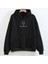 Alpha Kurt Baskılı Kalın Pamuklu Oversize Siyah Sweatshirt 3