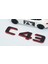 C 43 Bagaj Kırmızı Siyah Abs Yazı Logo Benz Ile Uyumlu 4