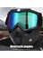 Rüzgar Geçirmez Hd Motosiklet ve Kar Kayak Spor Gözlük Motokros Yaz Uv Koruma Gümüş Mavi 3