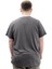 Mode Xl Büyük Beden Erkek T-Shirt V Yaka Baskılı Belıeve U24054 Antrasit 4