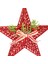 Yılbaşı Süsü Yılbaşı Dekorlu Yıldız Fiyonklu Berryli Kırmızı 28x29 Cm 3
