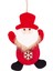 Yılbaşı Süsü Noel Baba Kar Tanesi Figürlü Kırmızı 10x15 Cm. 1