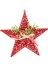 Yılbaşı Süsü Yılbaşı Dekorlu Yıldız Fiyonklu Berryli Kırmızı 25x25 Cm 1
