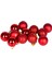 Yılbaşı Topu Simli Mat Parlak 12'li Set Kırmızı 4 Cm. 1