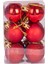 Yılbaşı Topu Simli Mat Parlak 12'li Set Kırmızı 4 Cm. 3