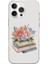 Apple iPhone 14 Pro Uyumlu Kitap ve Çiçek Desenli Silikon Kılıf 1
