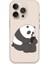 Apple iPhone 16 Pro Max Uyumlu Telefonlu Panda Desenli Silikon Kılıf 1