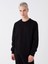 Oversize Bisiklet Yaka Uzun Kollu Erkek Sweatshirt 1