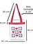 Kanvas Bez Çanta Dört Kalp Baskılı 3