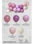 Retro Blush Pembe Parti Süsleme Balon Zinciri Seti 2