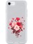 Apple iPhone Se 2020 Uyumlu Kalpli Çiçekler Desenli Silikon Kılıf 1