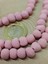 Pembe Pigmentli Seramik Boncuk Dizi 8-9MM/29CM (54238) 2