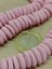 Pembe Pigmentli Yassı Mat Seramik Boncuk Dizi 10-12MM/23CM (54196) 1