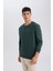 Regular Fit Bisiklet Yaka Kalın Basic Düz Sweatshirt T3777AZ24AU 4