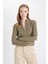 Slim Fit Dar Kesim Yarım Balıkçı Yaka Fermuarlı Triko Hırka A5607AX24WN 3