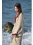 Naturel Pamuk Crinkle Kaftan Kimono Seti -135 Cm- Aynı Kumaştan Havlu 170x110 Cm, Bordo Çantalı 7