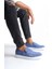 Saklı Moda SLW180 Estilo x Bağcıksız Süet Erkek Günlük Spor Klasik Ayakkabı Bt Mavi 1