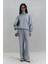 Gri Logolu Oversize Sweat 1