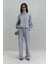 Gri Logolu Oversize Sweat 3
