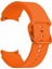 Samsung Galaxy Watch 4 44MM İçin Kordon Solid Silicone Band Turuncu 1