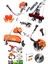Kömürsüz Motor 20HPX Çelik Krom Piston Benzinli Ot Çalı Çim Biçme Makinası - Yan Tırpan + Chapello Set 2