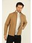 Brg Camel Renk Kaşe Kısa Kaban BRG71149-0057 1