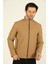 Brg Camel Renk Kaşe Kısa Kaban BRG71149-0057 2
