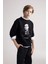 Erkek Çocuk Bisiklet Yaka Atatürk Baskılı Sweatshirt D8201A824WN 3