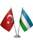Özbekistan Ikili Masa Bayrağı 1