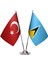 Saint Lucia Ikili Masa Bayrağı 1