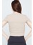 Skye Bisiklet Yaka Ribanalı Kısa Kollu Örme Crop T-Shirt 1032 2
